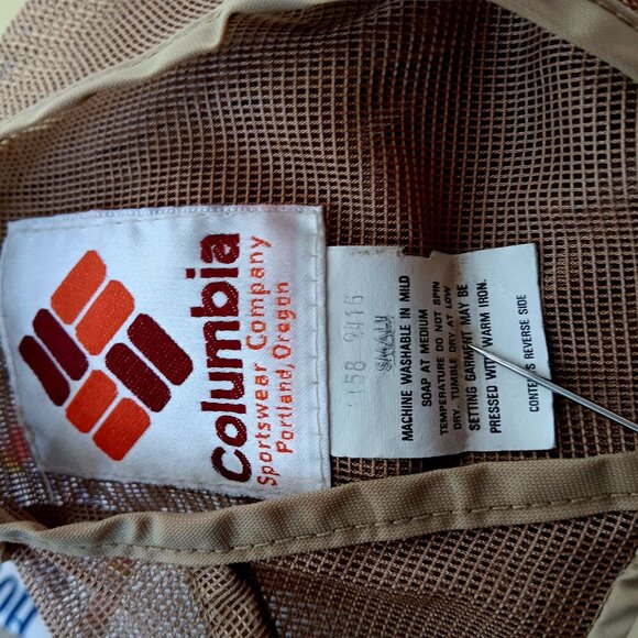 Men's Small Vintage Columbia Fly Fishing Vest Beige Mesh Nylon USA - Picture 6 of 6